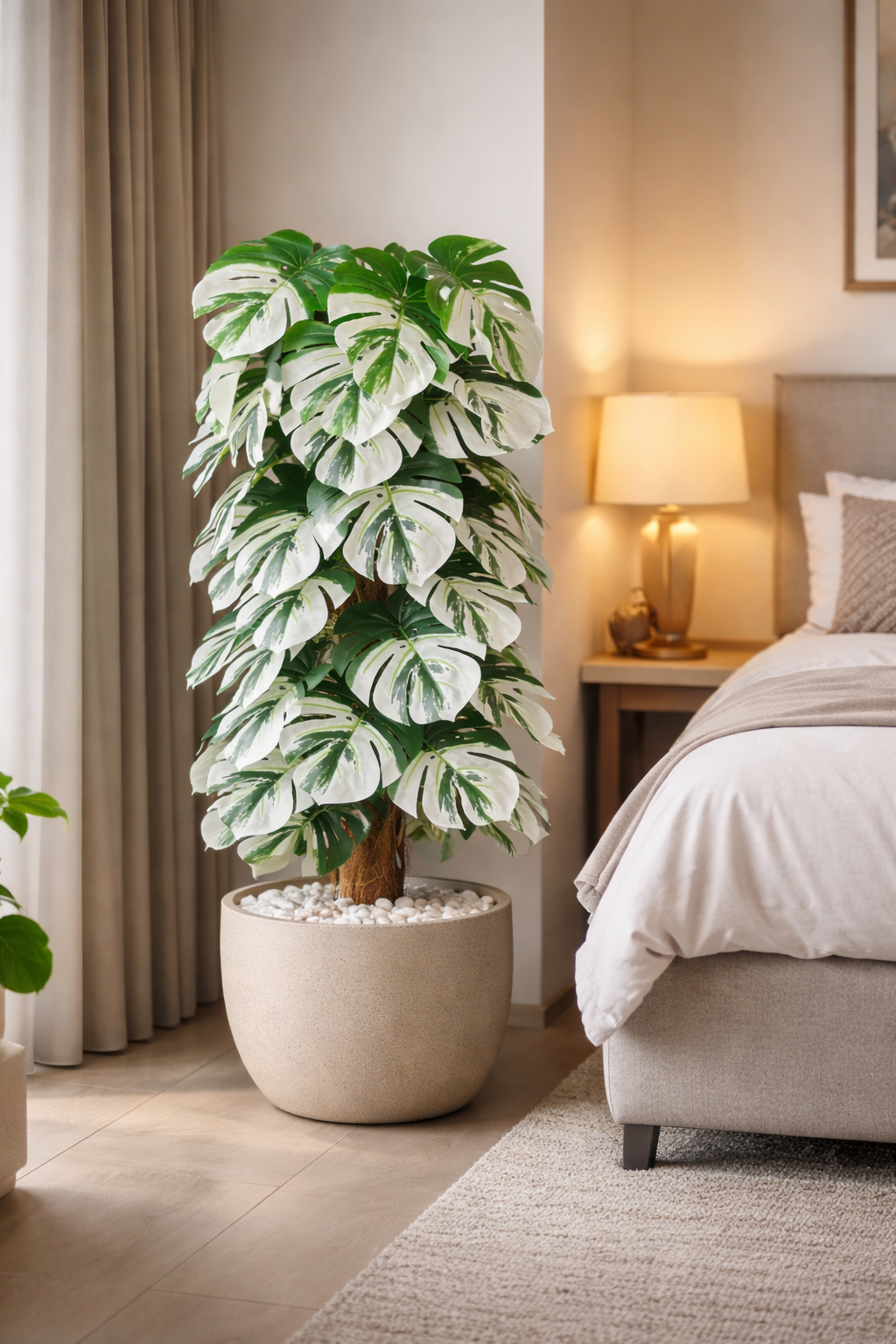 Artificial Variegated Monestra Plant 3.5 Feet