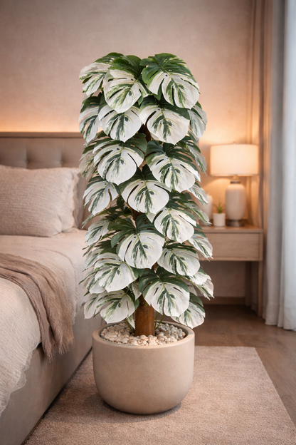 Artificial Variegated Monestra Plant 3.5 Feet